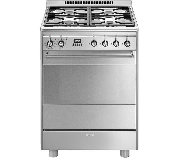  Smeg Suk61px8 60 Cm Dual Fuel Pyrolytic Cooker - Stainless Steel 