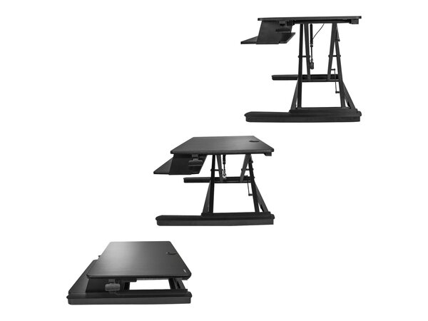  Startech Sit Stand Desk Converter With Keyboard Tray, Large 35 X 21 Surface, Height Adjustable Ergonomic Desktop/tabletop Standing Workstation Desk, Holds 2 Monitors, Pre-assembled - Ergonomic Standing Desk (armstslg) - Standing Desk Converter - R 
