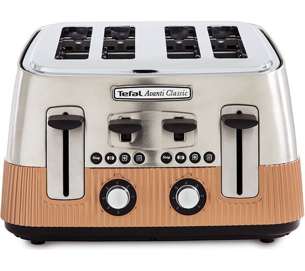  Tefal Avanti Classic Tt780f40 4-slice Toaster - Copper 