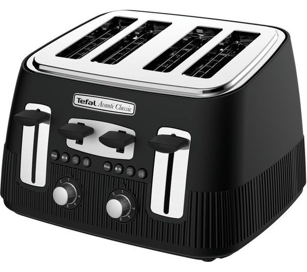  Tefal Avanti Classic Tt780n40 4-slice Toaster - Matte Black 