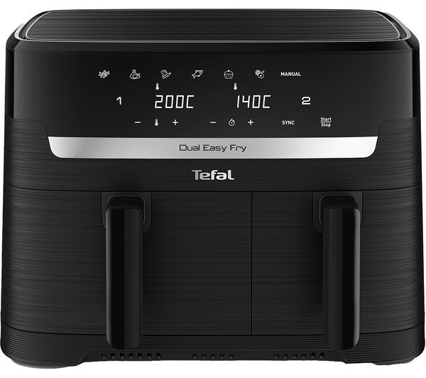  Tefal Easy Fry Ey901n40 8.3l Dual Air Fryer - Black 