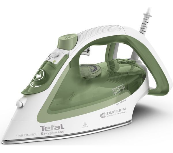  Tefal Easygliss Eco Fv5781 Steam Iron - White & Green 