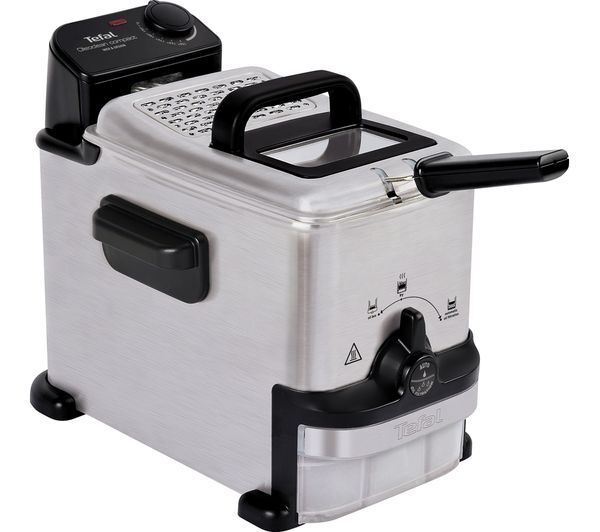  Tefal Oleoclean Compact Fr701640 Deep Fryer - Stainless Steel & Black 