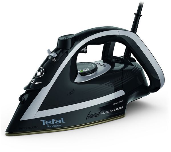  Tefal Puregliss Fv8062g0 Steam Iron - Shady & Black 