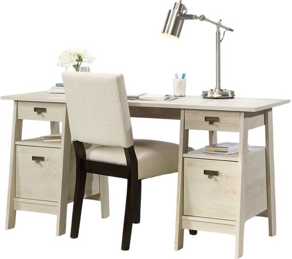 Teknik Executive Trestle Desk - Chalked Chestnut 