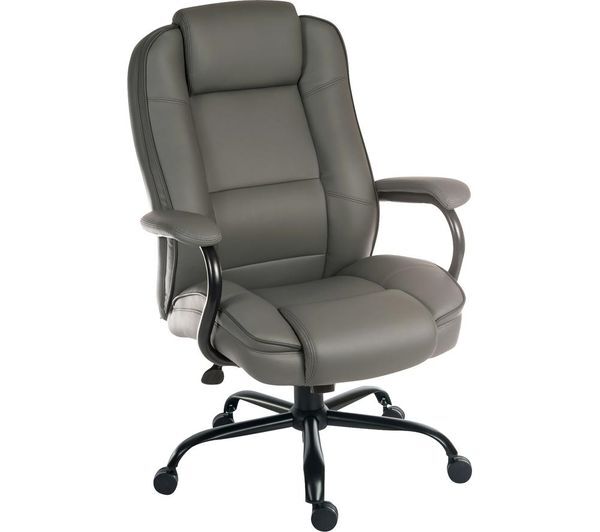  Teknik Goliath Duo Bonded Leather Reclining Executive Chair - Grey 