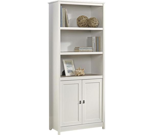  Teknik Shaker Style Bookcase With Doors - Soft White 