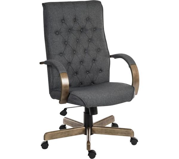  Teknik Warwick Fabric Tilting Executive Chair - Grey 