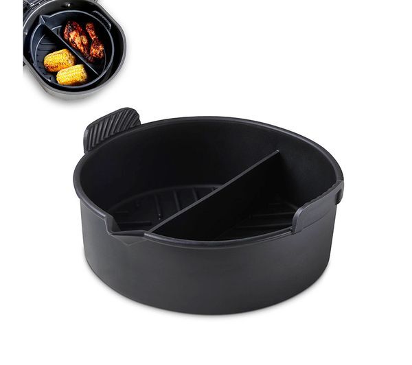  Tower T843094 Non-stick Round Air Fryer Tray With Divider - Black 