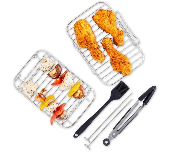  Tower T843096 8-piece Air Fryer Accessories Set - Silver & Black 