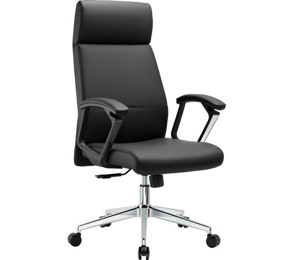  Ttap London Pu Leather Tilting Executive Chair - Black 