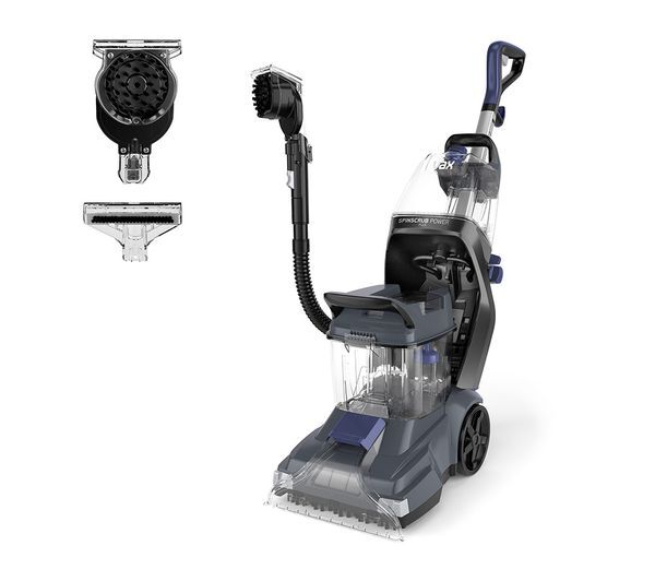  Vax Spinscrub Power Plus Upright Carpet Cleaner - Grey & Navy Blue 