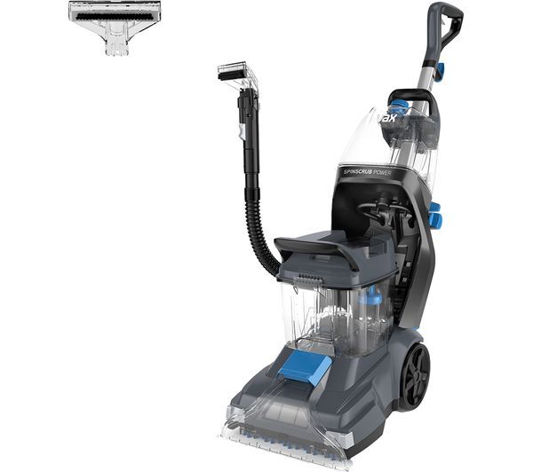  Vax Spinscrub Power Upright Carpet Cleaner - Grey & Tiger Blue 
