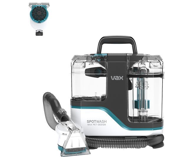  Vax Spotwash Max Pet-design Carpet Cleaner - White & Teal Blue 