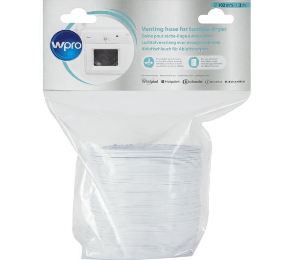  Wpro Asg310 Universal Tumble Dryer Vent Tube - 3 M 