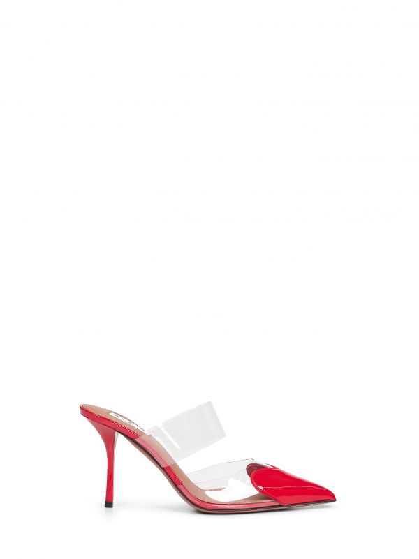  Alaïa Alaïa | Red Pvc And Patent Leather Le Cœur Mules | Women | 36 