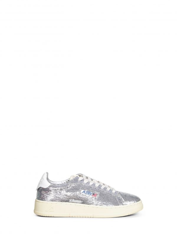  Autry Capsule Autry Capsule | Silver Sequin Dallas Low Sneakers | Women | 40 