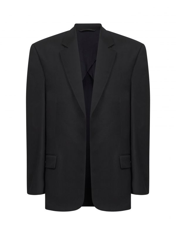  Balenciaga Balenciaga | Black Wool Hybrid Tailored Blazer | Man | 1 