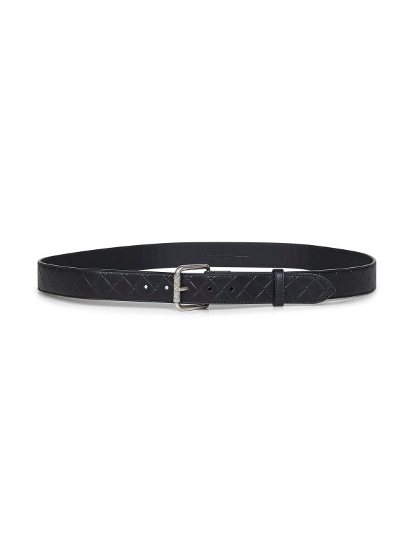  Bottega Veneta Bottega Veneta | Black Intrecciato Stamp Belt | Man | 85 