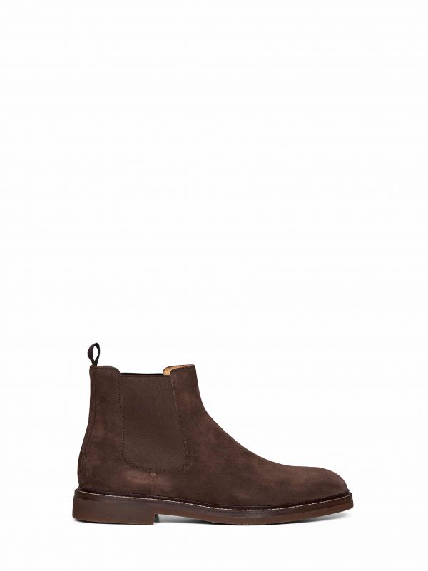  Brunello Cucinelli Brunello Cucinelli | Mocha Suede Chelsea Ankle Boots | Man | 41 