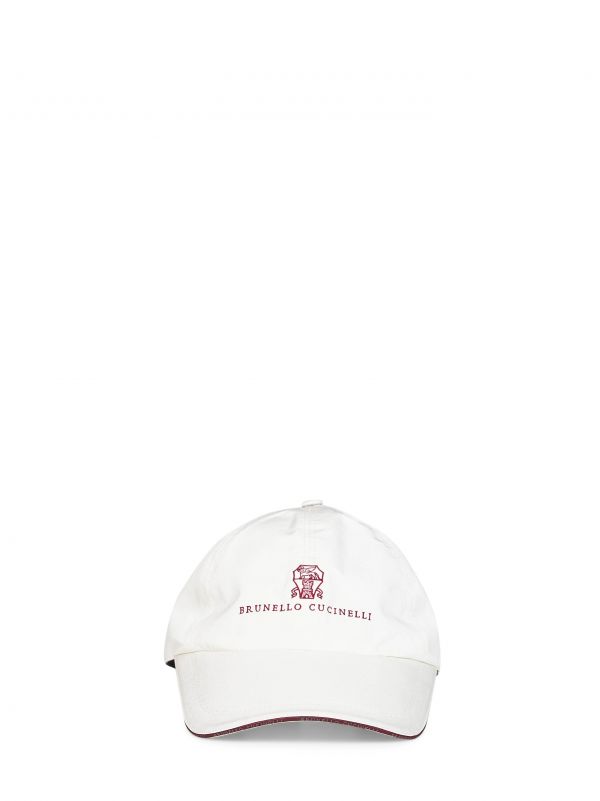  Brunello Cucinelli Brunello Cucinelli | Off-white Bonded Nylon Logo Baseball Cap |  | L 