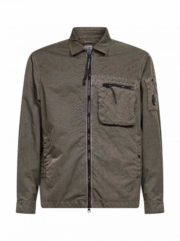  Cp Company Cp Company | Green Panama-r Lens Overshirt | Man | M 