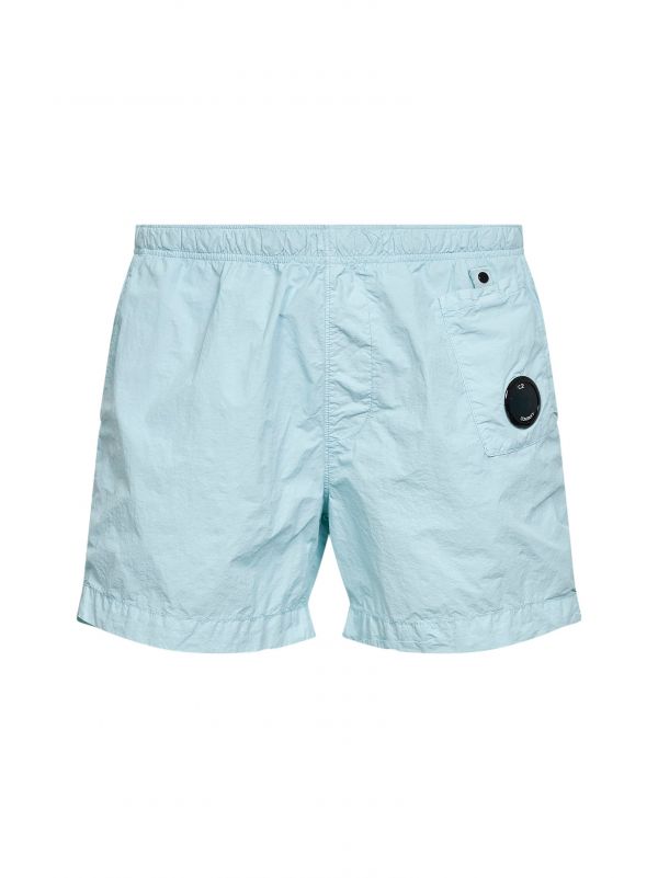  Cp Company Cp Company | Misty Blue Flatt Nylon Swim Shorts With Lens | Man | 44 