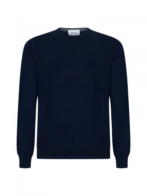  D 4.0 D 4.0 | Blue Cashmere Crewneck Sweater | Man | 48 