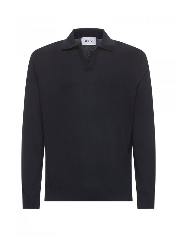  D 4.0 D 4.0 | Blue Cotton Knit Polo Shirt | Man | 52 