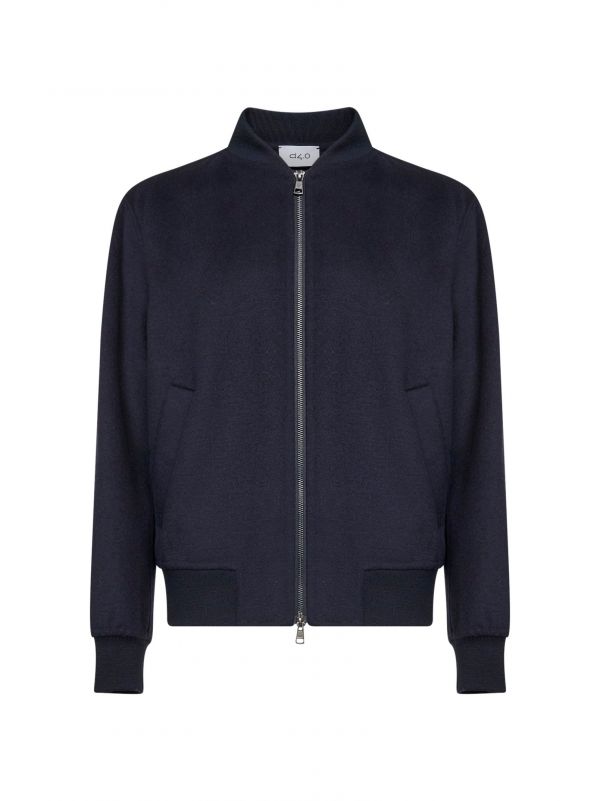  D 4.0 D 4.0 | Blue Double Wool Bomber Jacket | Man | 48 