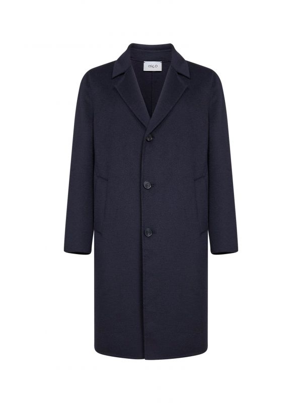  D 4.0 D 4.0 | Blue Double Wool Single-breasted Coat | Man | 48 