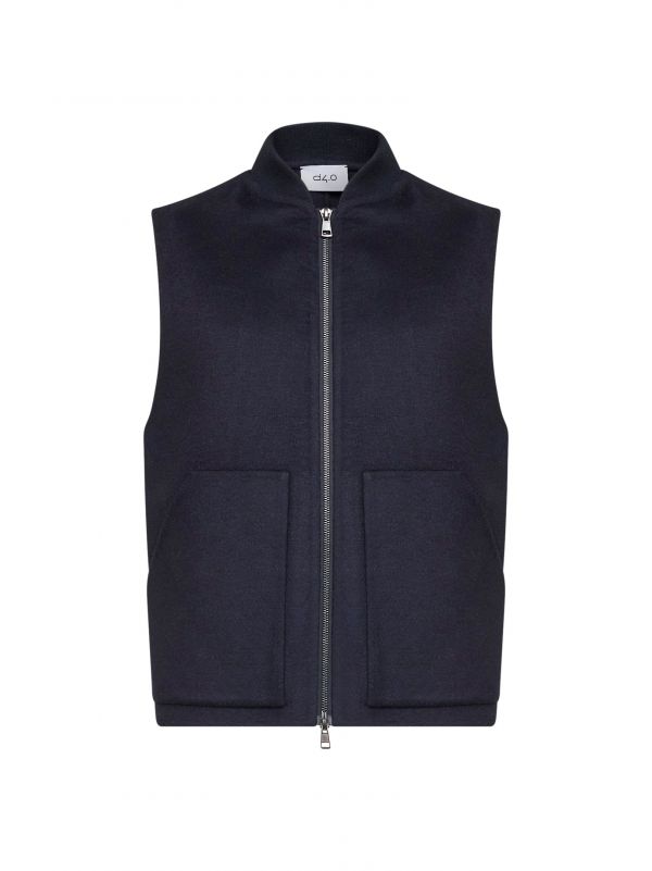  D 4.0 D 4.0 | Blue Double Wool Vest | Man | 48 
