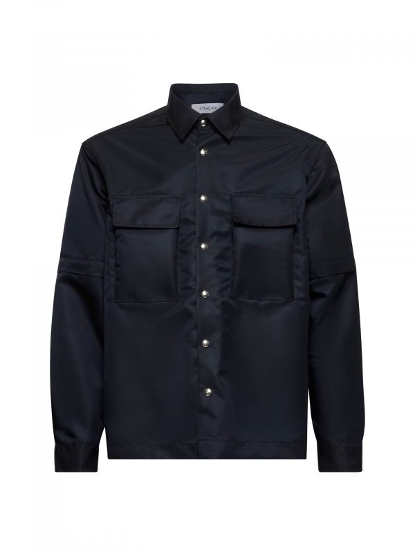  D 4.0 D 4.0 | Blue Nylon Shirt Jacket | Man | 48 