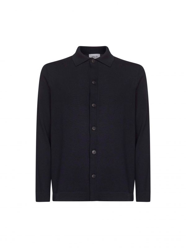  D 4.0 D 4.0 | Blue Virgin Wool Knit Shirt | Man | 52 