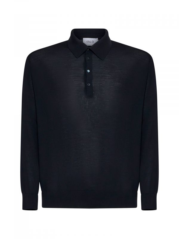  D 4.0 D 4.0 | Blue Virgin Wool Knit Shirt | Man | 46 