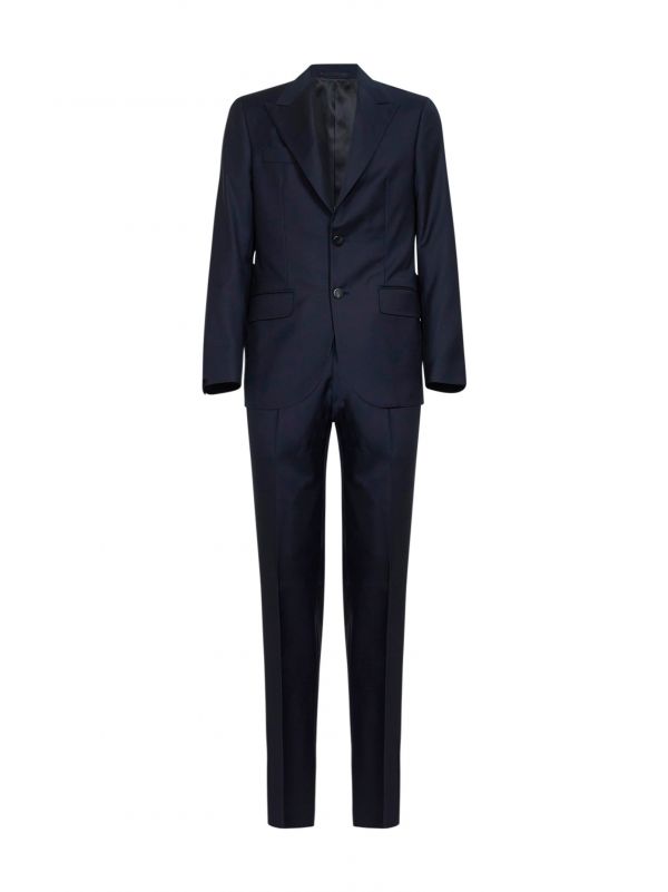  D 4.0 D 4.0 | Blue Virgin Wool Single-breasted Suit | Man | 48 