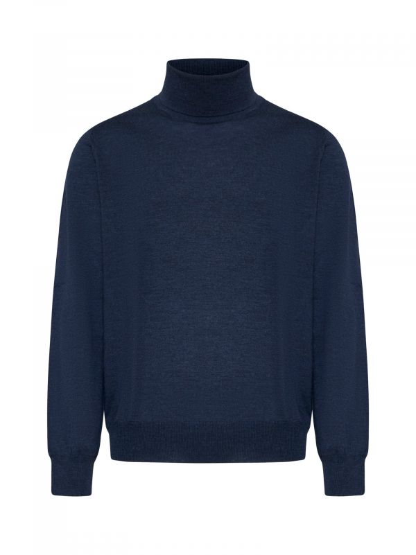  D 4.0 D 4.0 | Blue Virgin Wool Turtleneck Sweater | Man | 46 