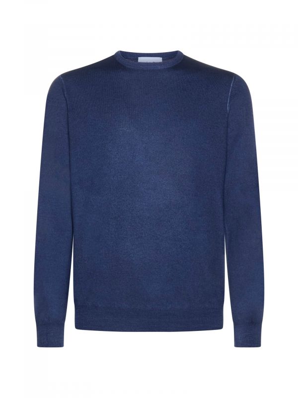  D 4.0 D 4.0 | Blue Wool Crewneck Sweater | Man | 46 