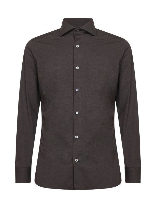  D 4.0 D 4.0 | Brown Stretch Jersey Shirt | Man | 40 