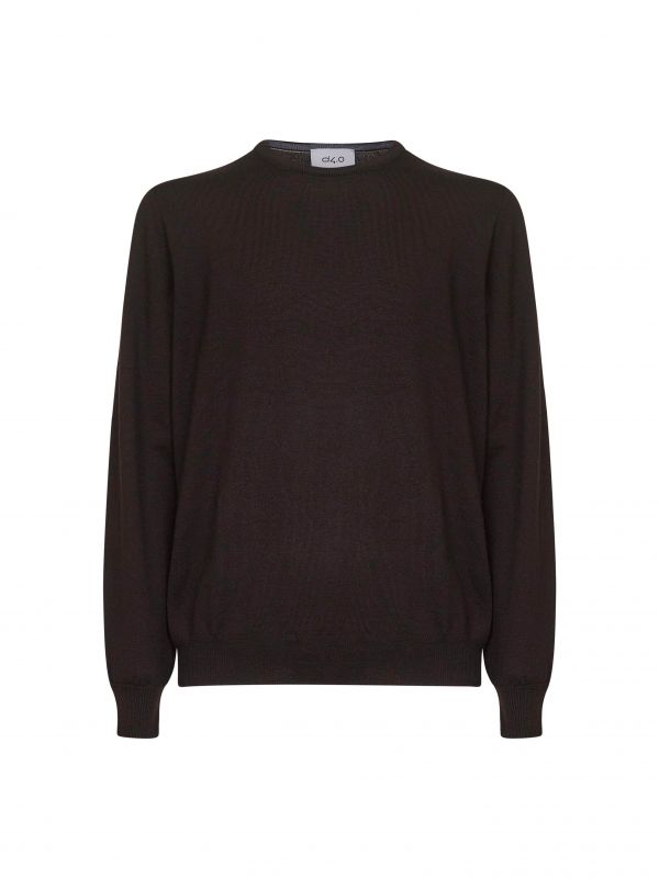  D 4.0 D 4.0 | Brown Virgin Wool Knit Crewneck Sweater | Man | 48 