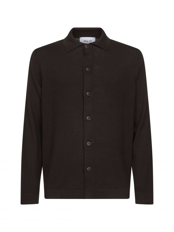  D 4.0 D 4.0 | Brown Virgin Wool Knit Shirt | Man | 52 