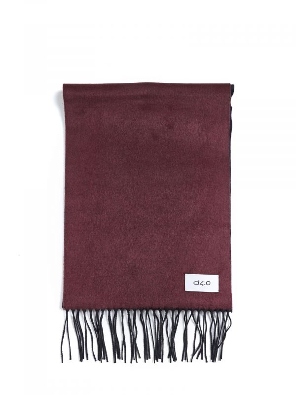  D 4.0 D 4.0 | Burgundy And Blue Scarf With Fringes | Man | Pz 