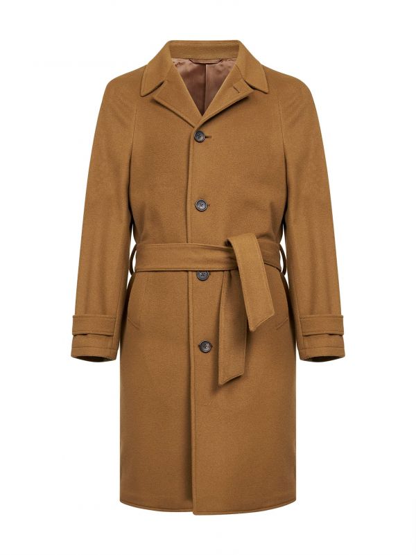  D 4.0 D 4.0 | Camel Wool And Cashmere Boston Coat | Man | 48 