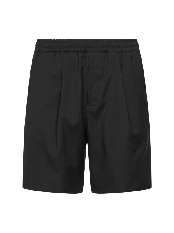  D 4.0 D 4.0 | Charcoal Stretch Virgin Wool Blend Shorts | Man | 46 