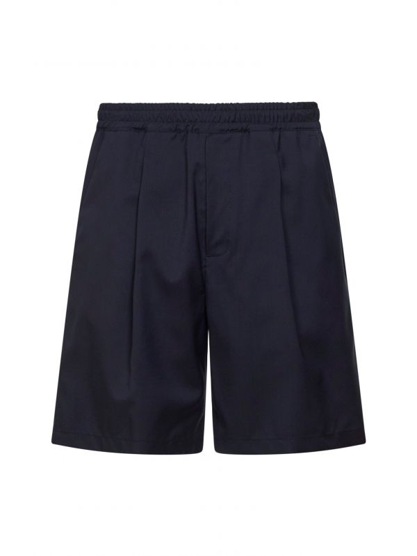  D 4.0 D 4.0 | Dark Navy Stretch Virgin Wool Blend Shorts | Man | 46 