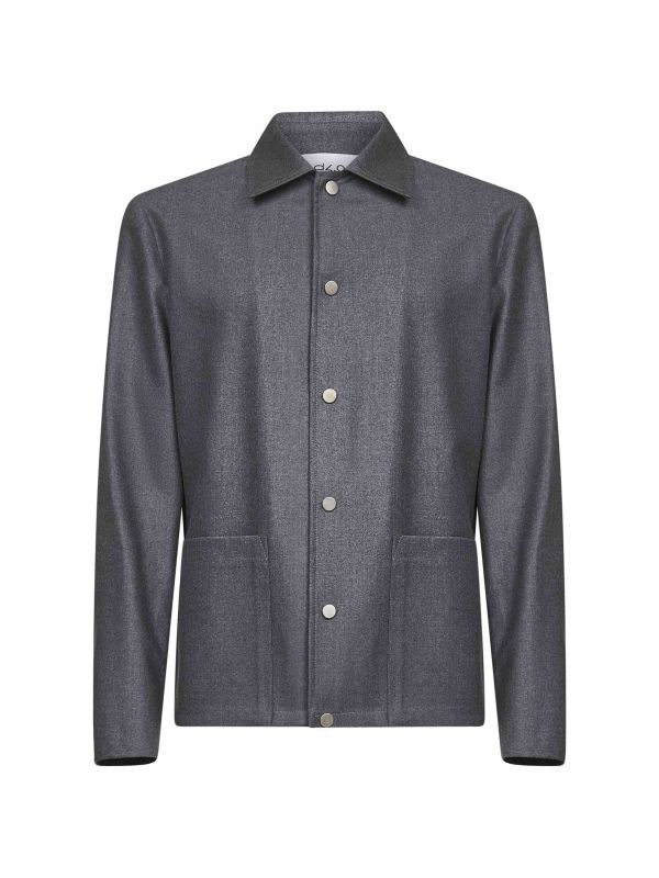  D 4.0 D 4.0 | Grey Virgin Wool Chore Jacket | Man | 48 
