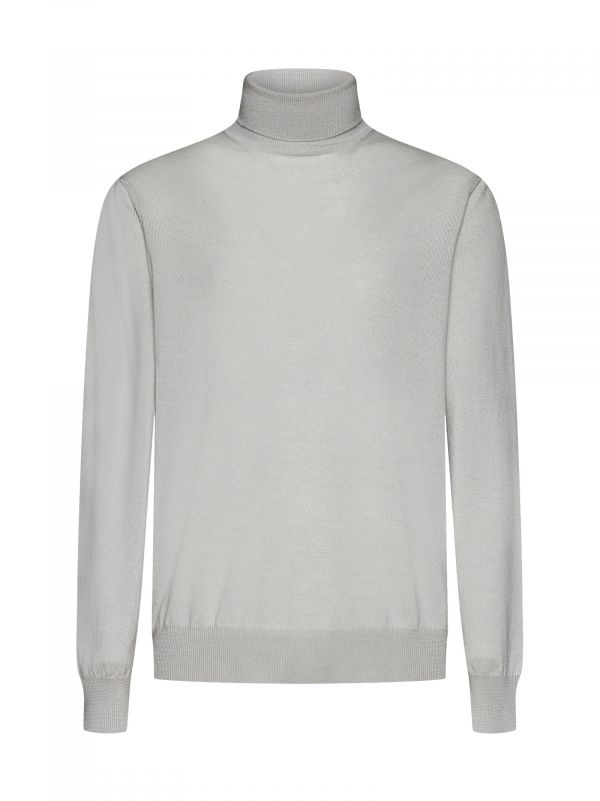  D 4.0 D 4.0 | Grey Virgin Wool Turtleneck Sweater | Man | 48 