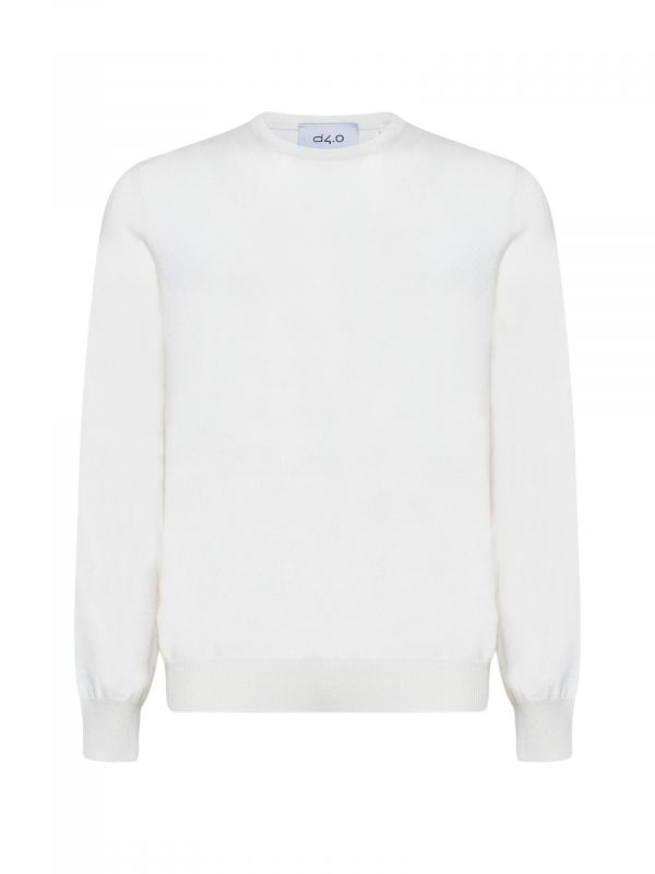  D 4.0 D 4.0 | Ivory Cashmere Crewneck Sweater | Man | 50 