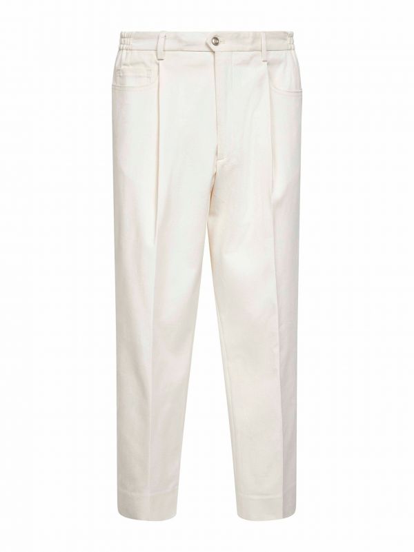  D 4.0 D 4.0 | Ivory Stretch Moleskin Bricklane Trousers | Man | 52 