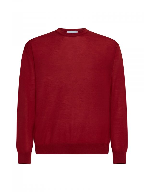  D 4.0 D 4.0 | Red Virgin Wool Crewneck Sweater | Man | 46 